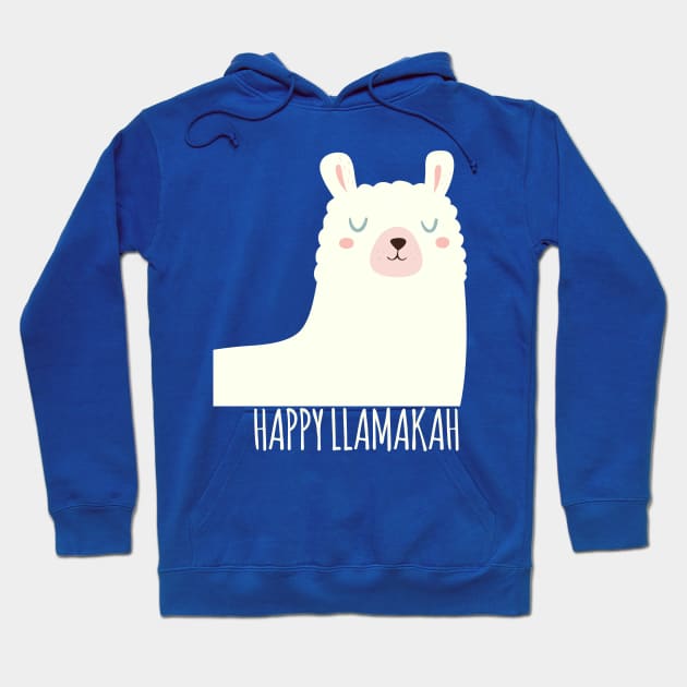 Happy Llamakah Llama Hanukkah Art Hoodie by ApricotBirch